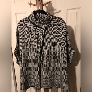 Chic Herringbone Patterned Coat